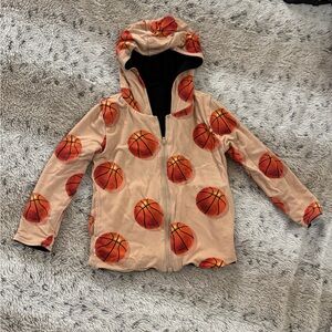 Reversible Bamboo Basketball Print Hoodie